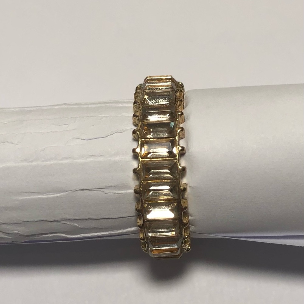 Bauble Bar  x Sugarfix Crystal Baguette Ring - Size 7